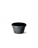 Vaso Plástico Cuia Nobre 00 Com Prato Jardins Preto 1,5 litro