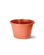 Vaso Plástico Cuia Nobre 02 Com Prato Jardins Cerâmica 5 litros