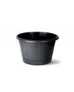 Vaso Plástico Cuia Nobre 02 Com Prato Jardins Preto 5 litros