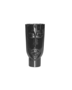 Vaso Face Totem Mulher 85 - Preto Obsidien