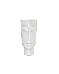 Vaso Face Totem Mulher 85 - Branco Cristal
